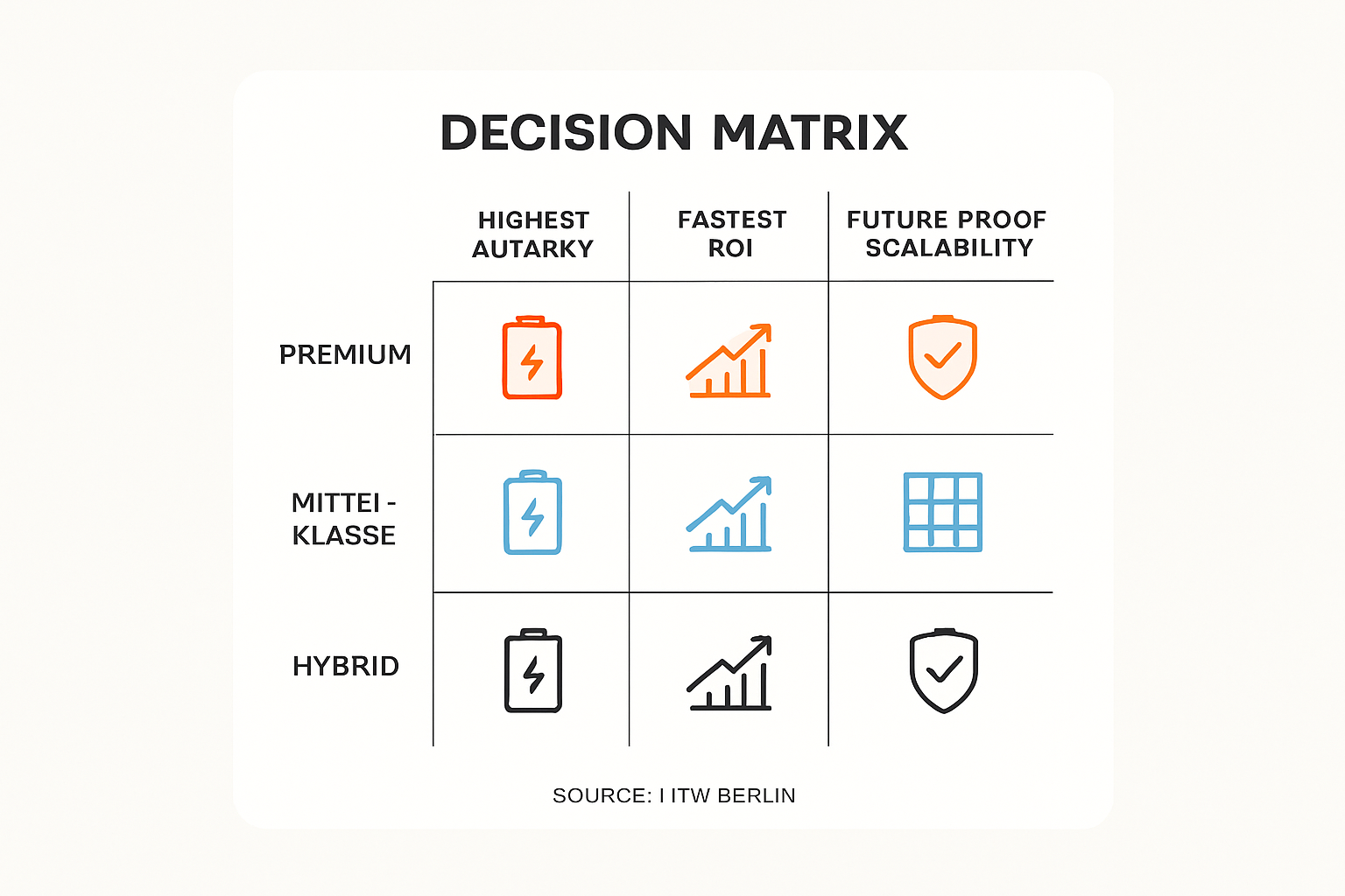 Entscheidungsmatrix: Welcher Systemtyp passt zu welchem Ziel?