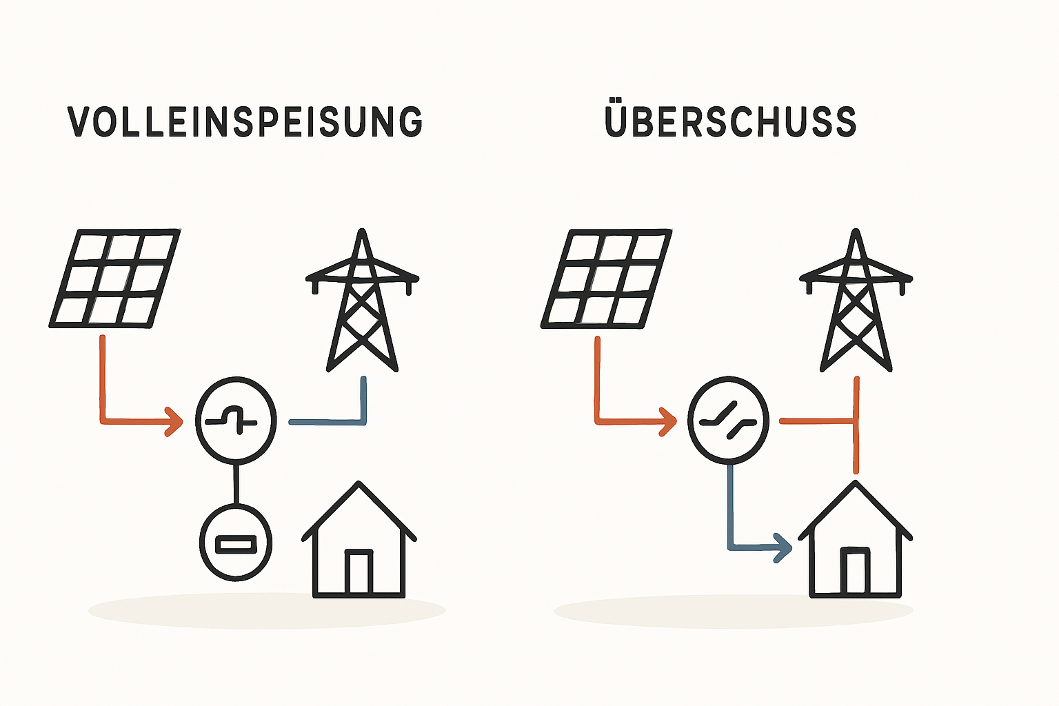 Umstellung auf Überschuss-Einspeisung